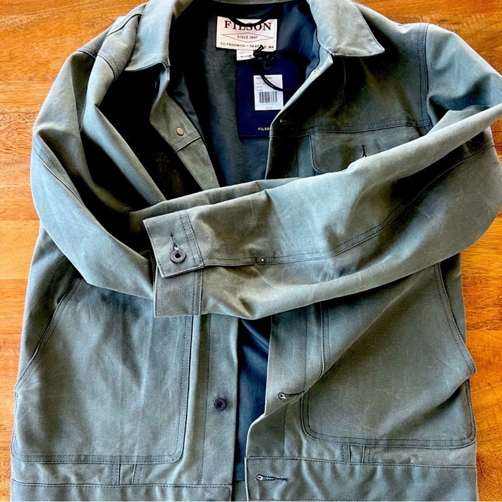 Filson Tin Cloth Short Lined Cruiser Jacket (Medium Long)
